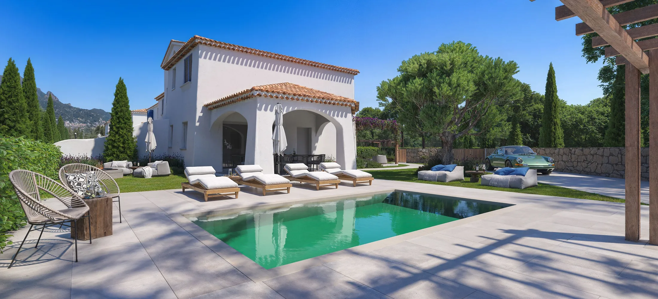 Marbella Mediterranean villa front exterior